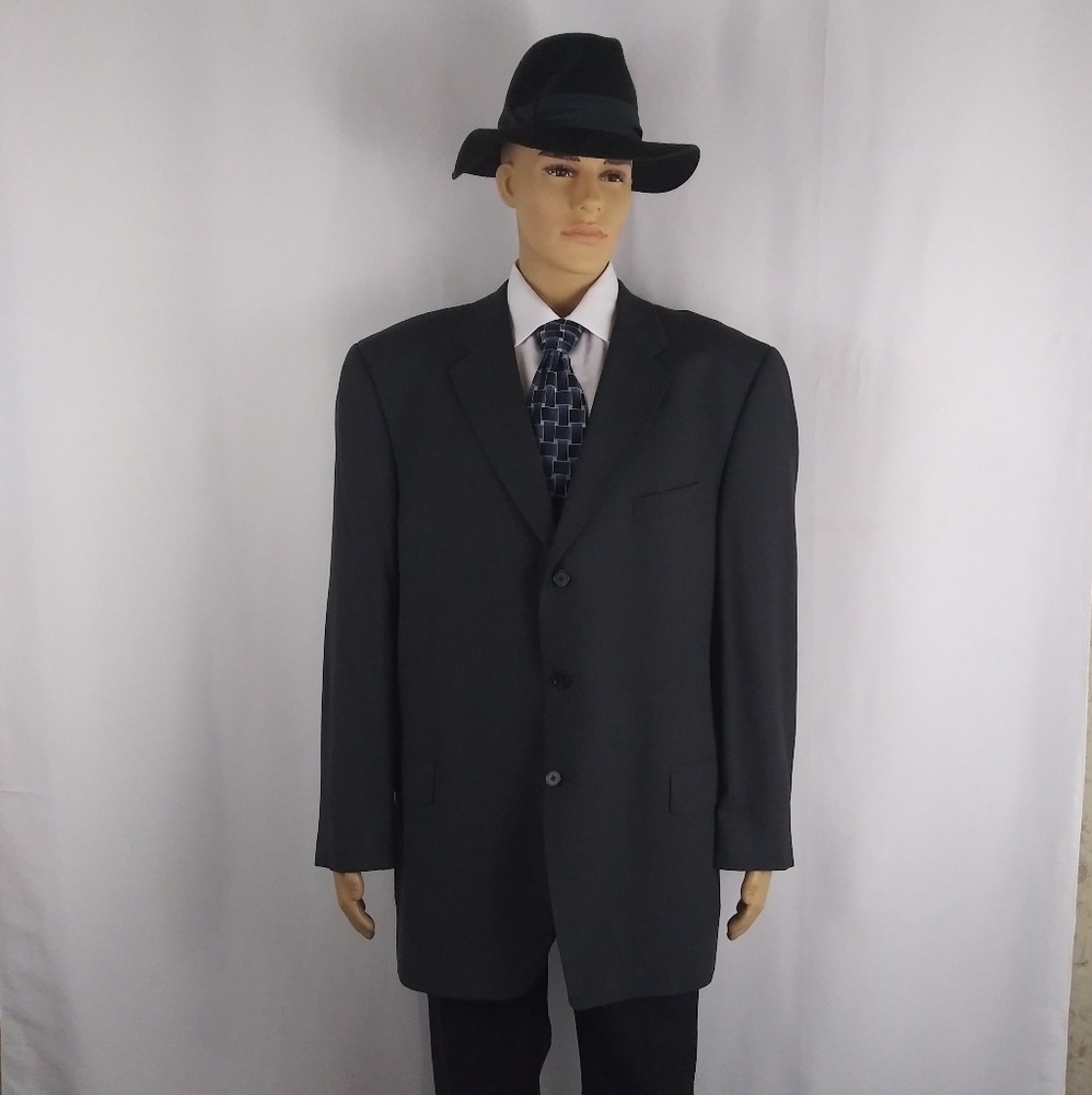 Joseph Abboud black sport jacket men's size 46L